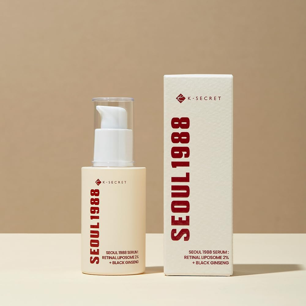 KSECRET SEOUL 1988 Serum : Retinal Liposome 2% + Black Ginseng, 30Ml/1.01Fl.Oz | 58% Black Ginseng Extract | Retinal Serum, Bakuchiol, Vitaminc&3Peptides for Wrinkle Care | Korean Skincare | Seoul1988 image number 3