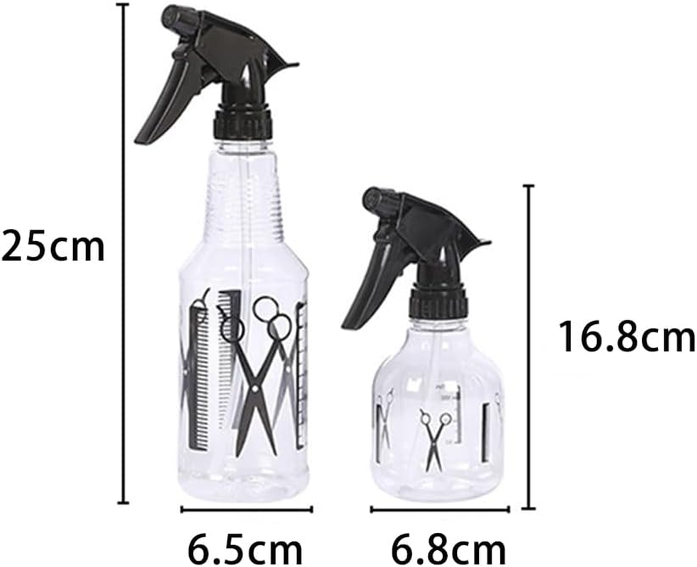 2Pcs Continuous Hair Spray Bottle Water Spray Bottle for Hair Fine Mist Spray Bottle for Hair Barbers Watering Pot Spray Bottles Plastic Travel Plant for Hair Styling, Pets image number 1