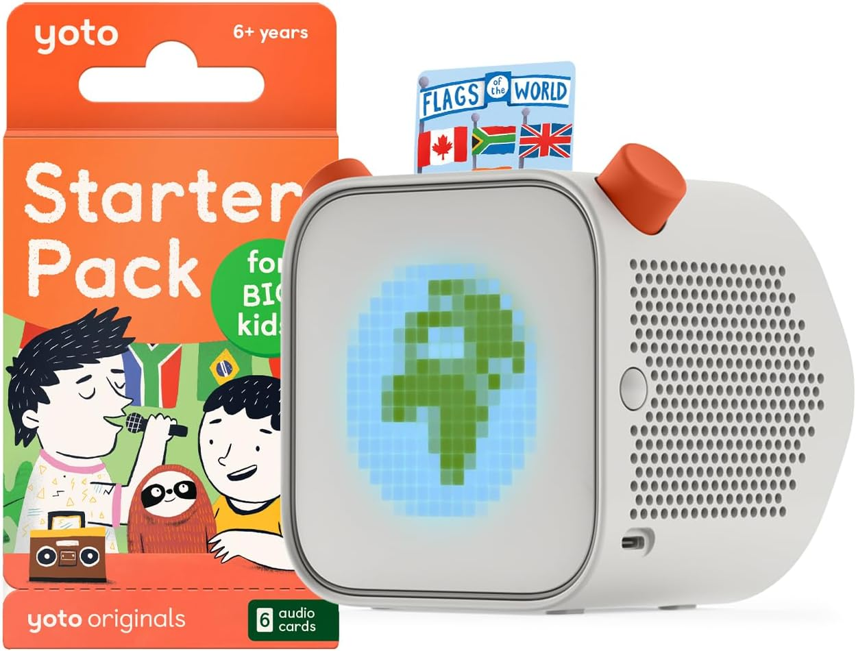 Yoto Player (3Rd Gen.) + Starter Pack for Big Kids Bundle &ndash; Kids Bluetooth Audio Speaker, All-In-1 Screen-Free Device for Stories Music Podcasts Radio White Noise Thermometer Nightlight image number 4