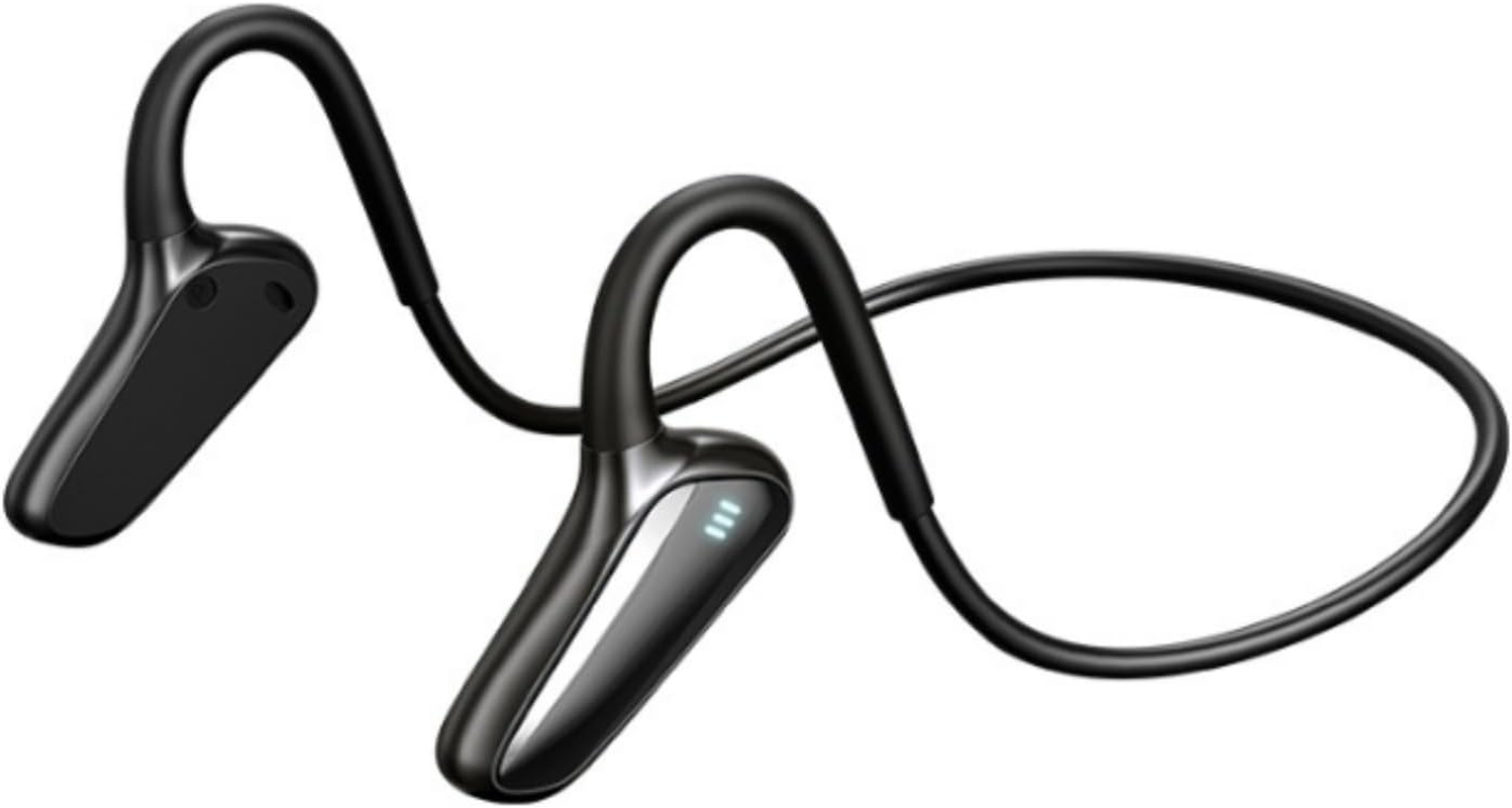 Open Ear Bluetooth Sport Headphones,Bone Conduction Headsets with Mic Wireless Earbuds Waterproof Bluetooth Earhook Earphones Neckband 15H Playtime for Running Bicycle Cycling Workouts(Black) image number 4