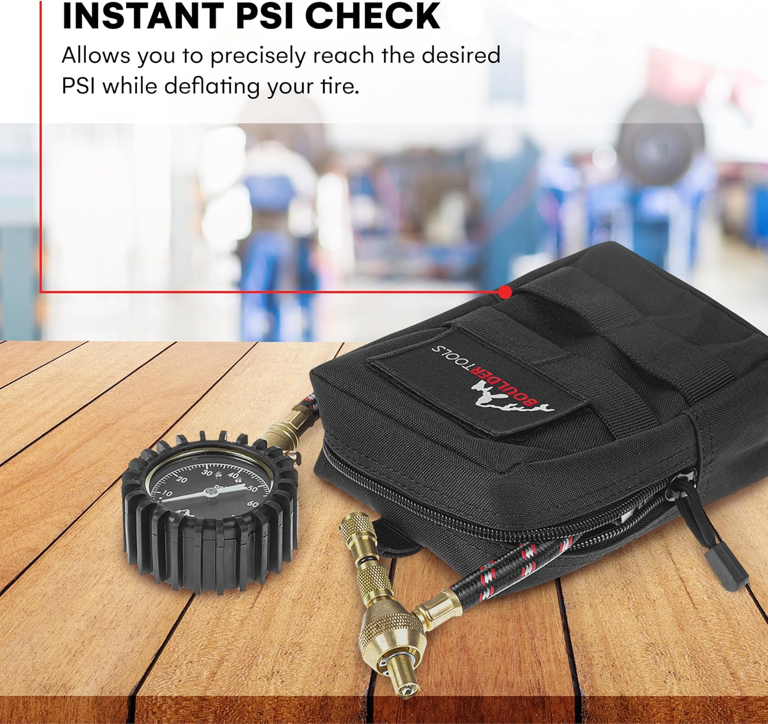 All New Boulder Tools Heavy Duty Rapid Tire Deflator Kit with Valve Caps Valve Cores & 4-In-1 Tire Valve Tool image number 3