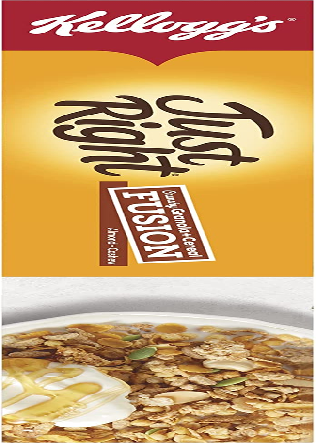 Kellogg'S Just Right Crunchy Granola Cereal Fusion, Almond and Cashew, 400G image number 3