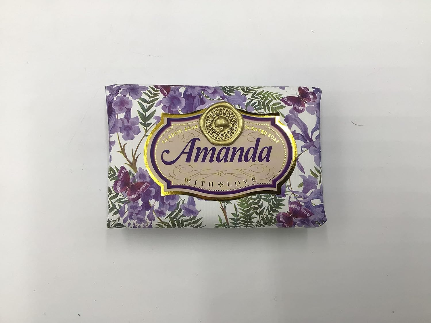 Amanda - Gift Soap Bar for Her Birthday Rose Scent Mum Grandmother Cleanser Lather Present Girl