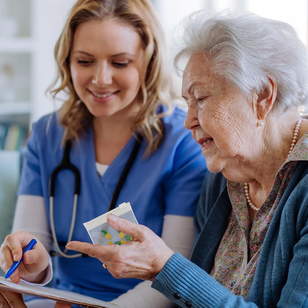 Pill Pouch Bags,48Pcs White Reusable Pill Storage Pouch Bags,Zipper Slide Lock Transparent Travel Medicine Organizer Storage Pouches for Vitamins,Supplements,Medications,Jewelry,Crafts,Small Objects - Red image number 7