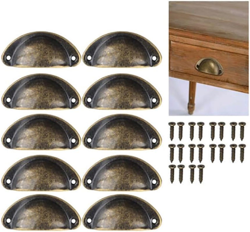 Set of 30 Modern Iron Drawer Pulls - Durable Cabinet Handle Knobs - Stylish Furniture Door Hardware for Kitchens, Bathrooms, and Living Rooms - Available in Black and Bronze image number 3