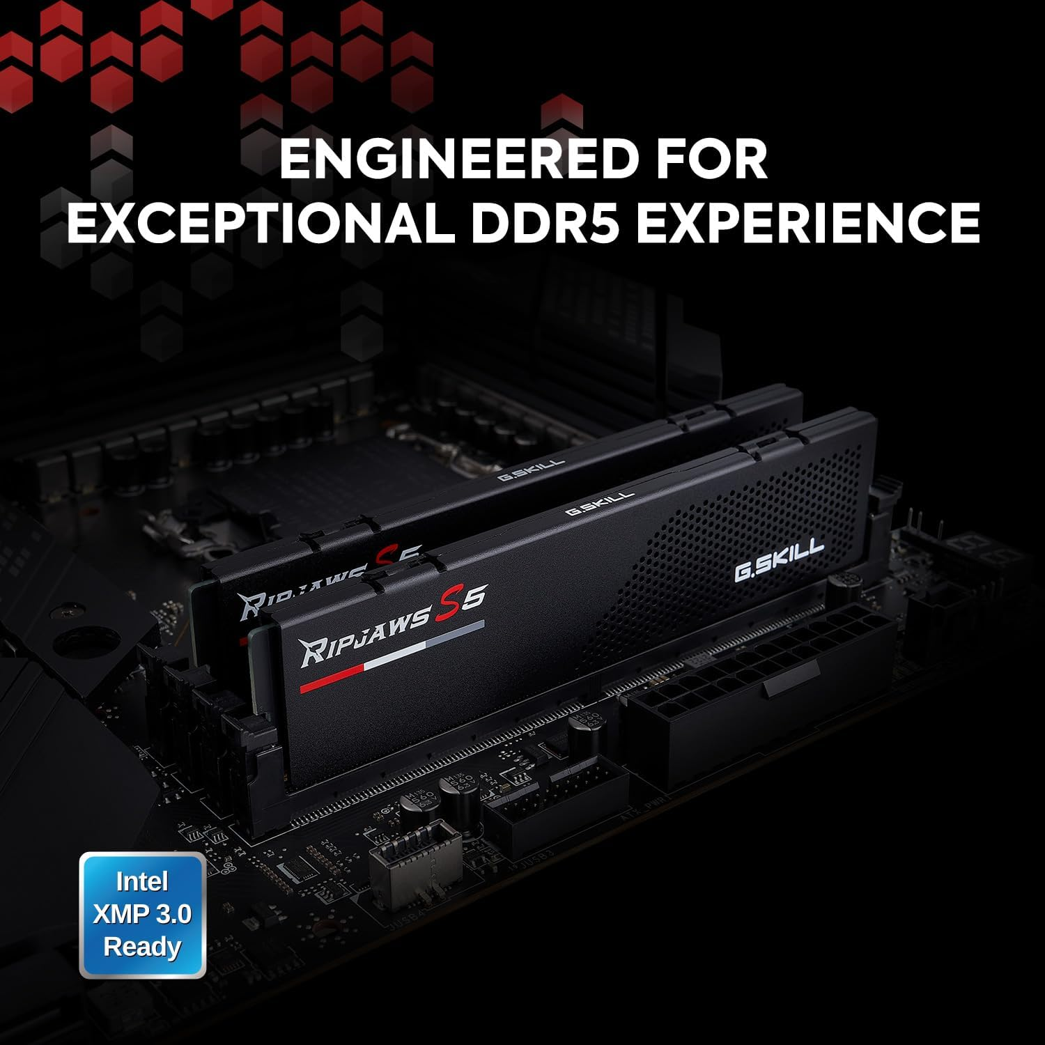 G.SKILL Ripjaws S5 Series DDR5 RAM (Intel XMP 3.0) 32GB (2X16Gb) 6000Mt/S CL30-40-40-96 1.35V Desktop Computer Memory U-DIMM - Matte Black (F5-6000J3040F16GA2-RS5K) image number 5