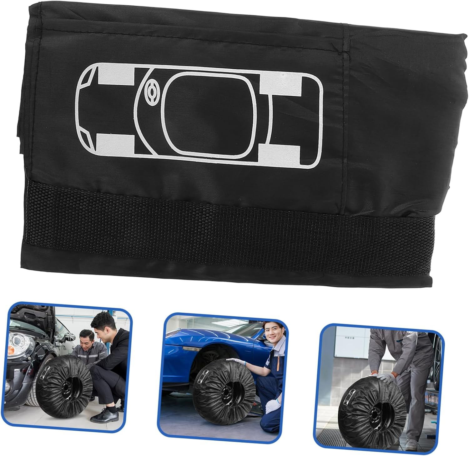 OSOLADY 4Pcs Spare Tire Cover Wheel Covers Uv Protection Sturdy Material for Cars Campers and Travel Trailers image number 3