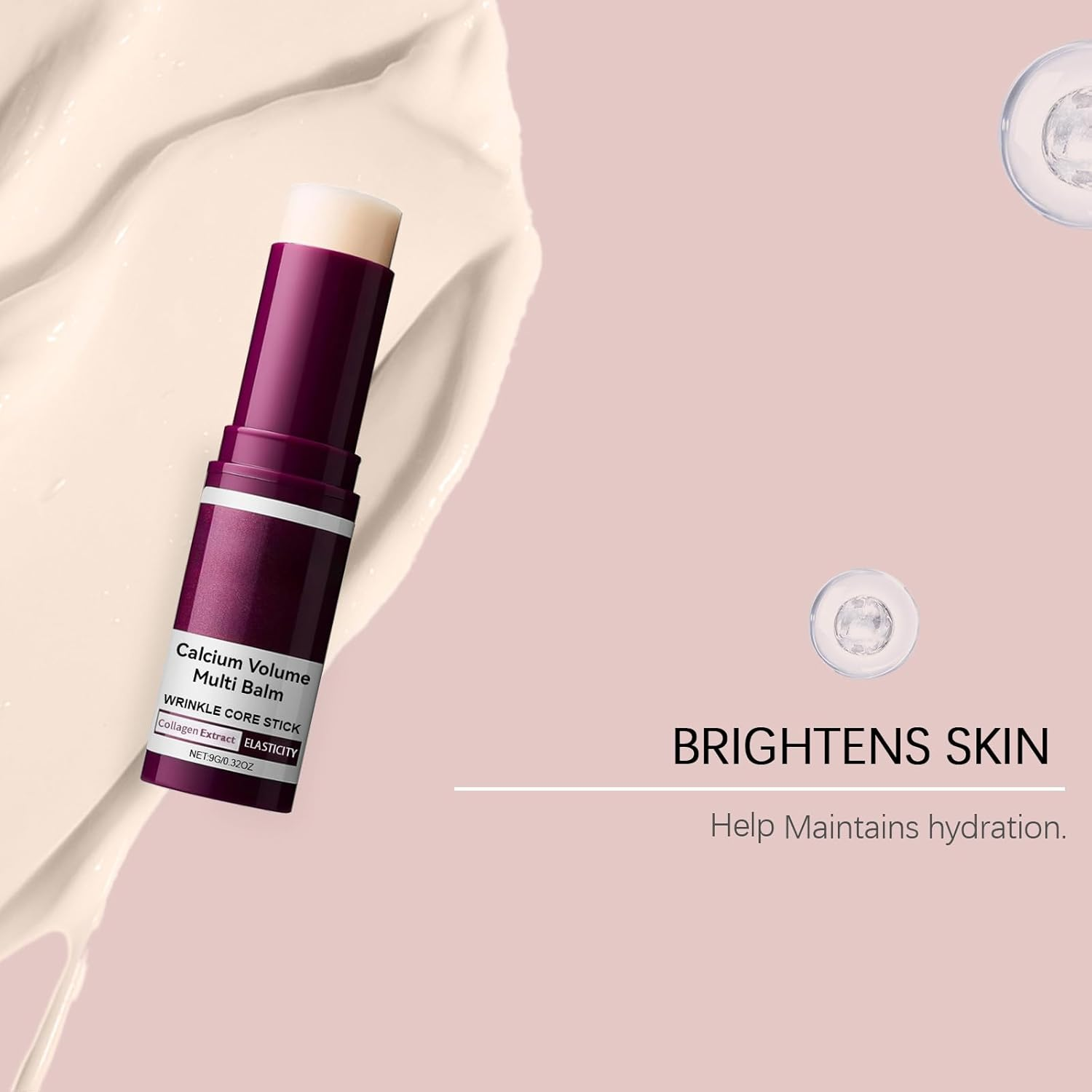 Calcium Multi Balm, Anti-Aging & Firming Korean Skincare Stick, Calcium Volume Multi Balm, for Hydrating & Firming Skin, Hydrating Anti-Wrinkle Serum Stick for Eyes, Face, and Neck (3Pcs)