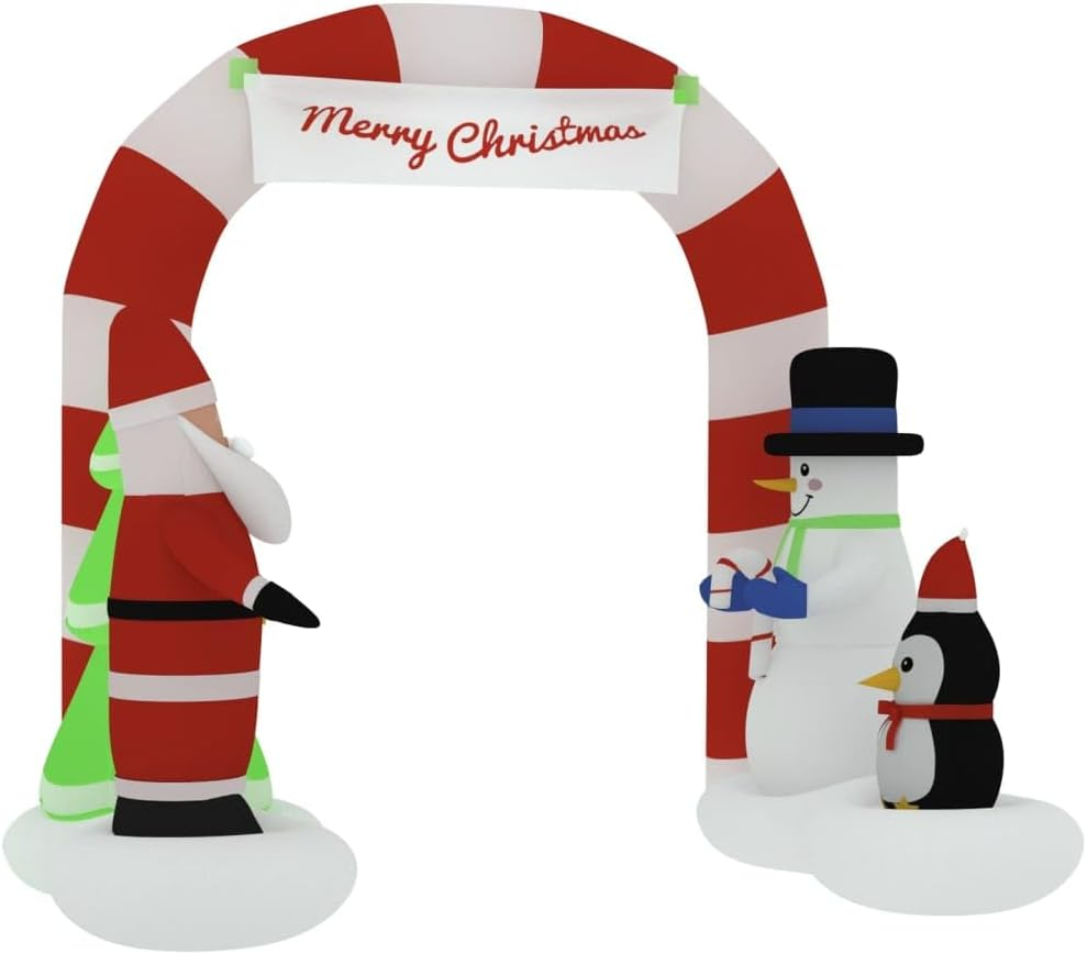 Christmas Inflatable Santa Snowman Arch Gate LED 260 Cm Holiday Decor Outdoor image number 1