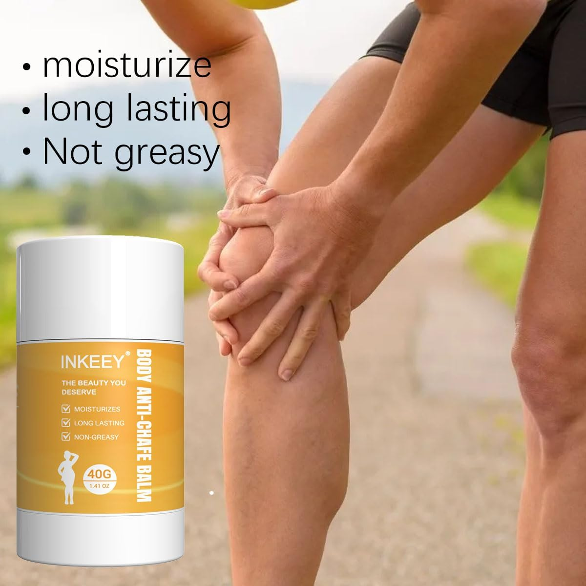 Anti Chafing Stick Chafing Cream Thigh Rescue Friction Defense anti Chafe Balm Prevent Rubbing Dry Skin for Wear, and Damage - for Feet, Chest, Buttocks, Groin, Arms, Neck -1.5 Oz image number 2