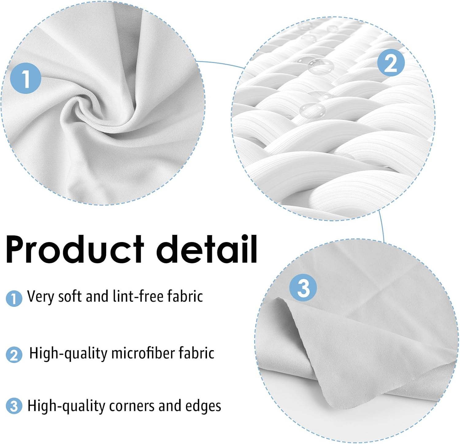 Microfiber Cleaning Cloth for Glasses, Premium Fiber Wipes for Glass Phone Computer Camera Screen Lens, Durable Reusable Absorbent Wiped No Streaks Lint Eyeglass Lens Cleaner(6 Pcs, Grey) image number 3