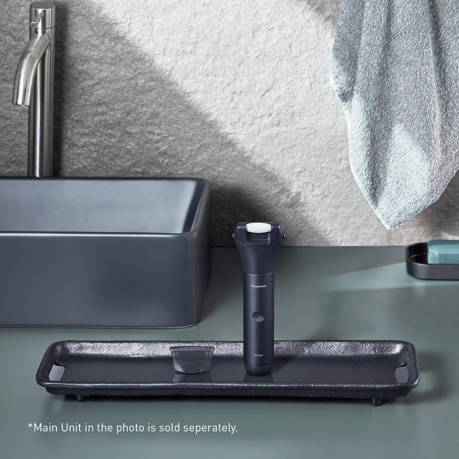 Panasonic ER-CFC1 Multishape Modular Personal Care System, Foot Care Head Attachment, Electric Foot File, Hard Skin Remover, Micro-Ceramic, Black image number 3