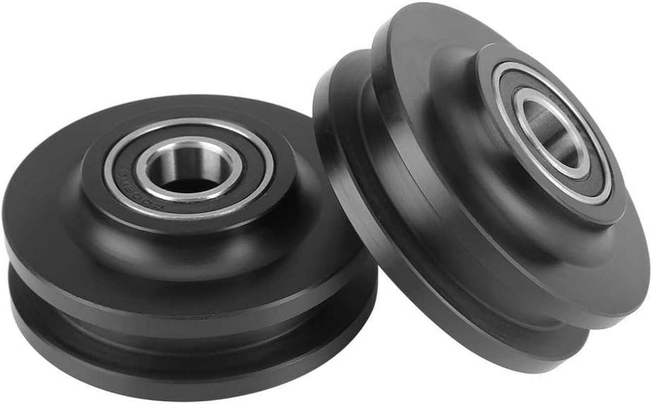 2Pcs Sliding Barn Door Wheel Closet Hardware Door Roller Cabinet Window Pulley Sliding Door Track Home Use image number 5