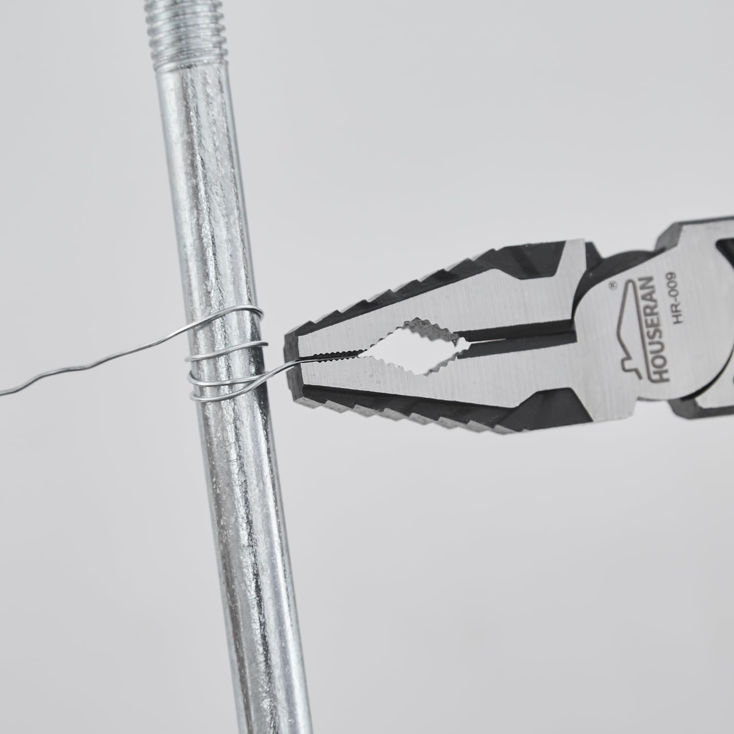 HOUSERAN Linemans Pliers, Combination Pliers with Wire Stripper and Crimper, 8.3 Inch Lineman Plier, Spring Loaded with Safety Lock, 5-In-1 Linesman Pliers for Cutting, Crimping, Stripping