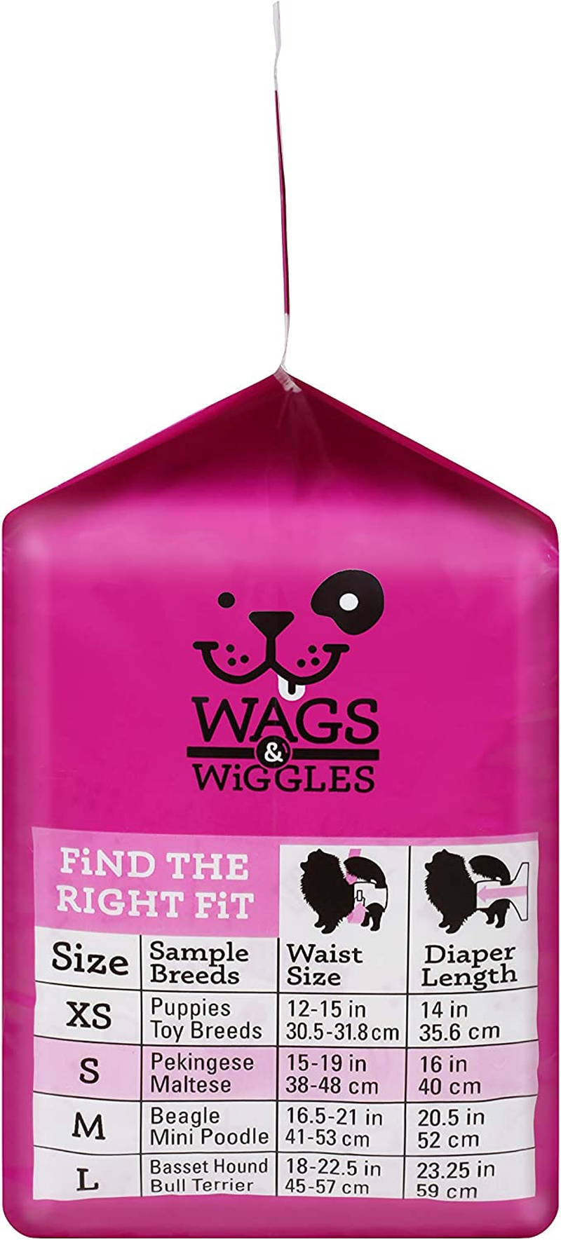 Wags & Wiggles Disposable Diapers for Female Dog, Small, 12 Pack image number 3