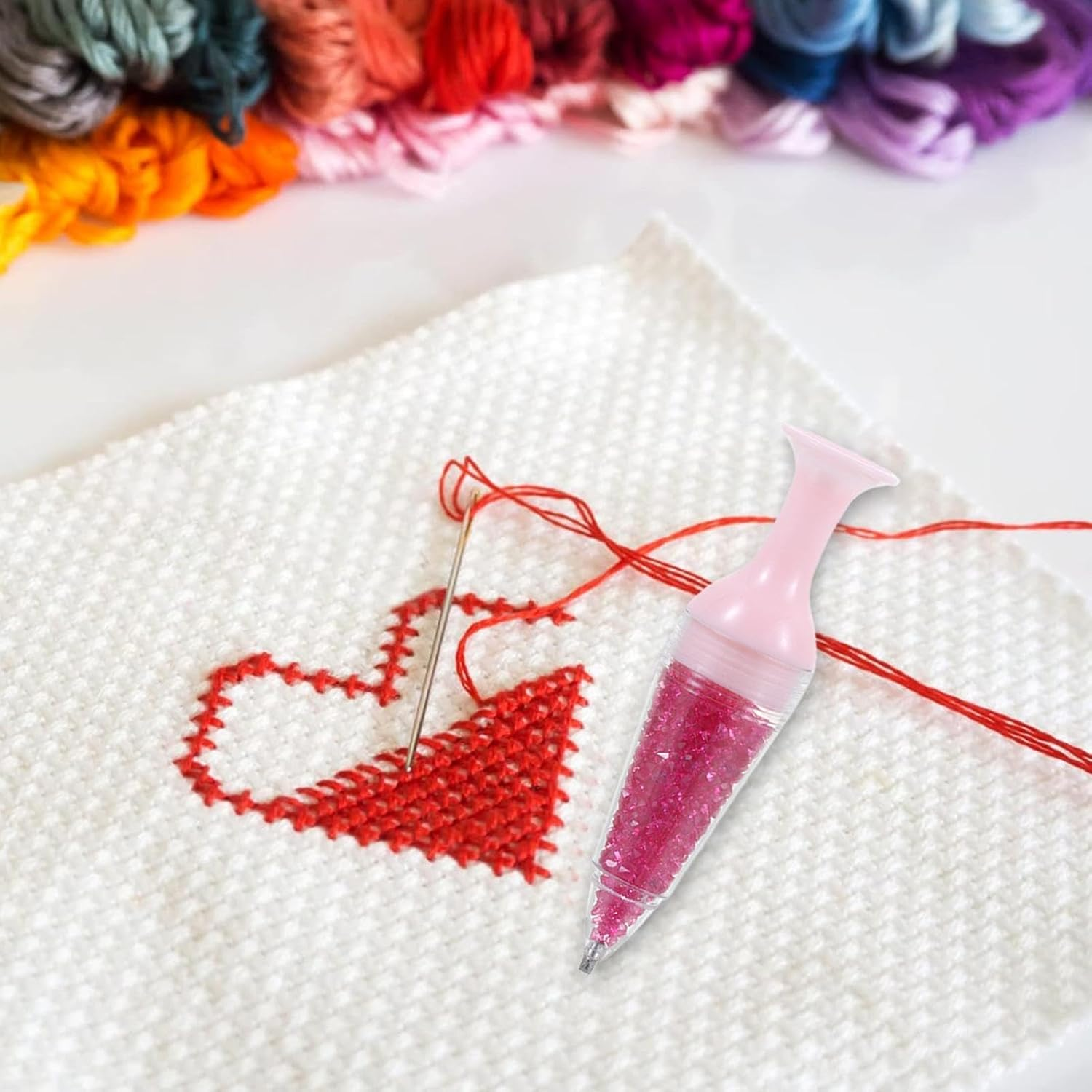 Gem Art Drill Pens | Gem Art Accessories Pens,Comfortable Grip Gem Art Accessories Pens, Flower Pot Shaped Point Drill Pen for Nail Crafts Making image number 1