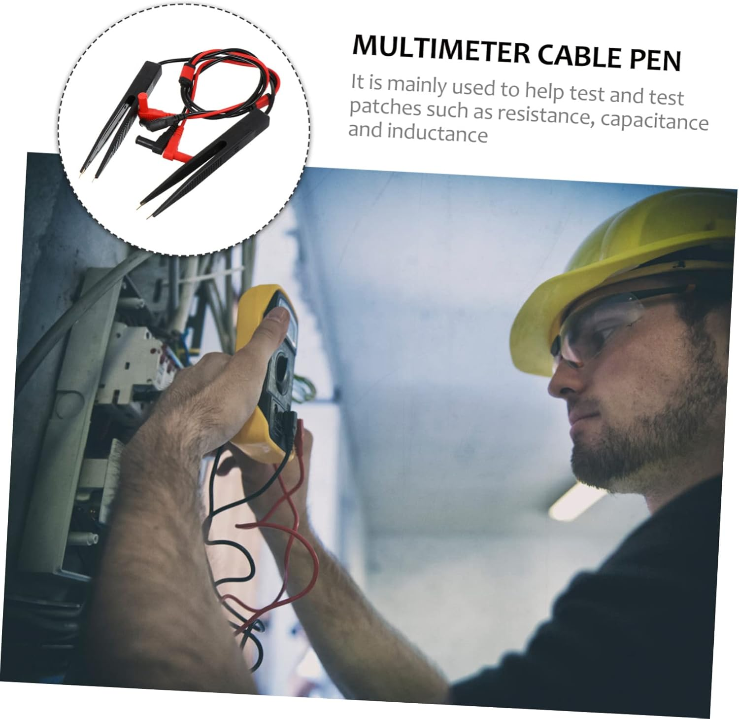 OSALADI 2 Sets Capacitance and Inductance Test Leads Wire Test Probe for Multimeter Tester Needle Automotive Voltage image number 2