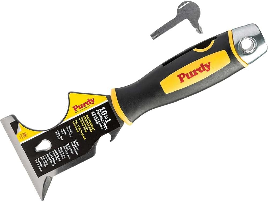 Purdy 10 in 1 Painters Multi Tool Stainless Steel Scraper Putty Knife Hammerhead Nail Set image number 1