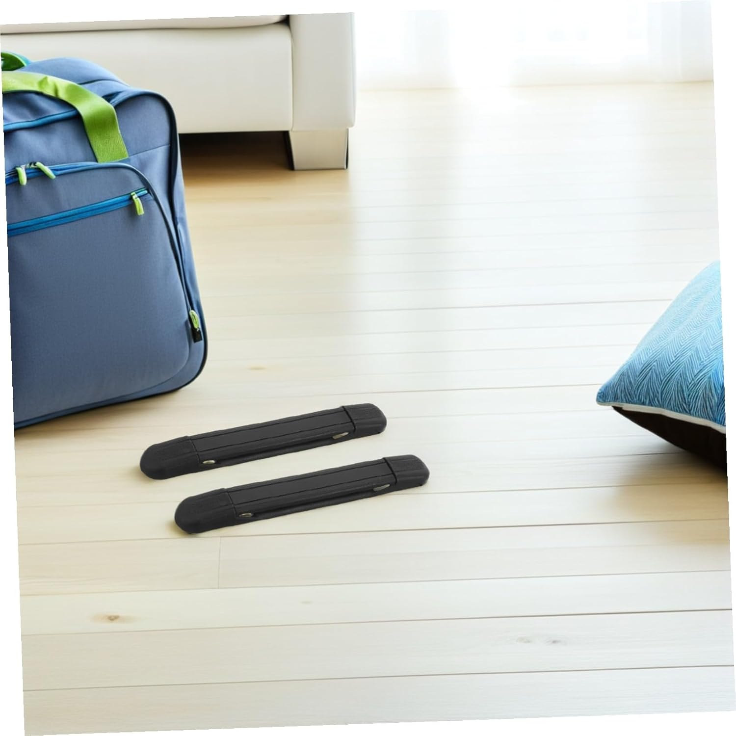 FINISPERSOO 12Pcs Black Plastic Luggage Replacement Handles Lightweight Sturdy Suitcase Repair Parts Ergonomic Grip for Travel Bags Handbags and Trunks Comfortable Carrying Accessories image number 1