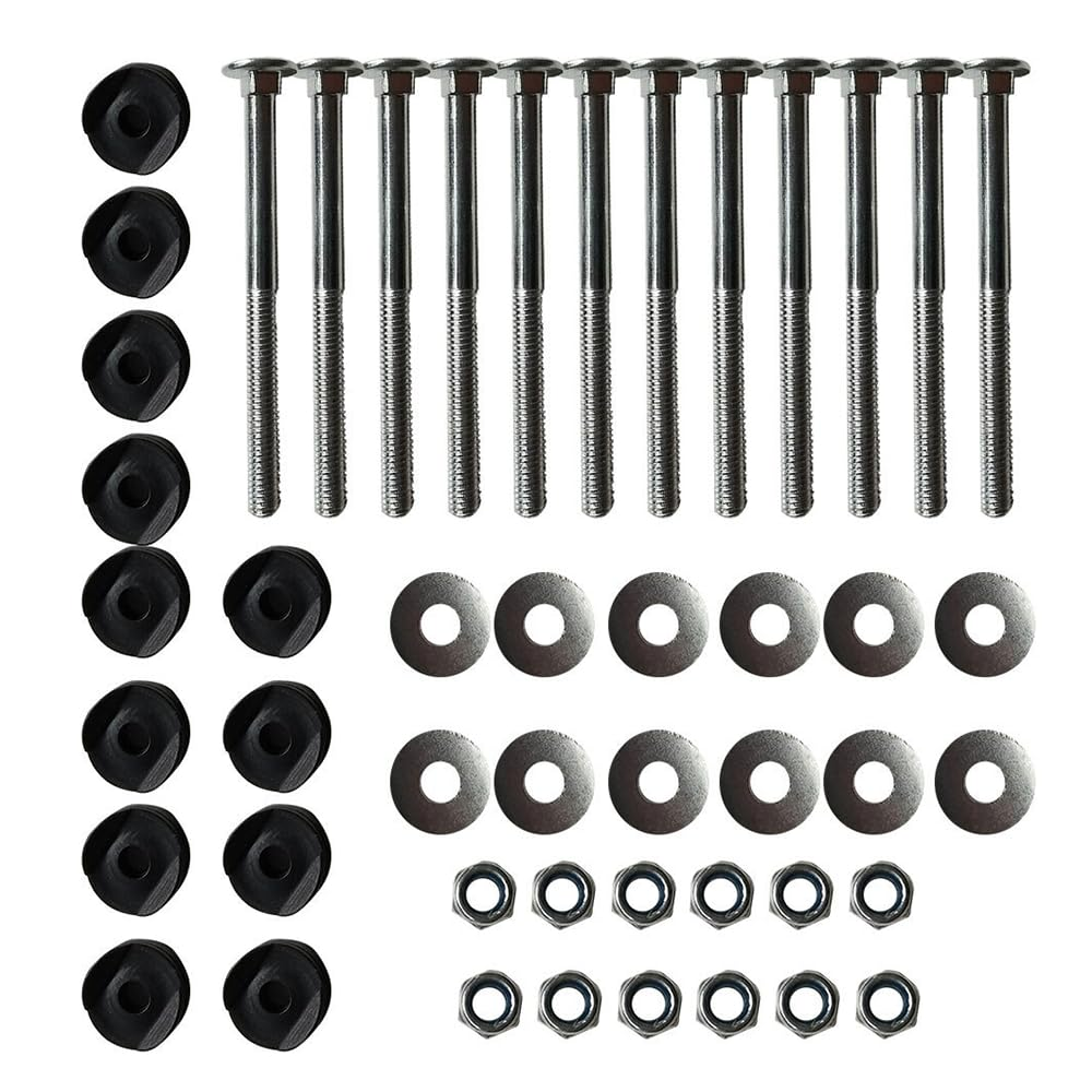 NYGHMY 12 PCS Trampoline Screws | Long Replacement Bolts & Nuts | Anti-Loose Bolts and Nuts | Trampoline Accessories Stability Tools | 3" Length image number 4