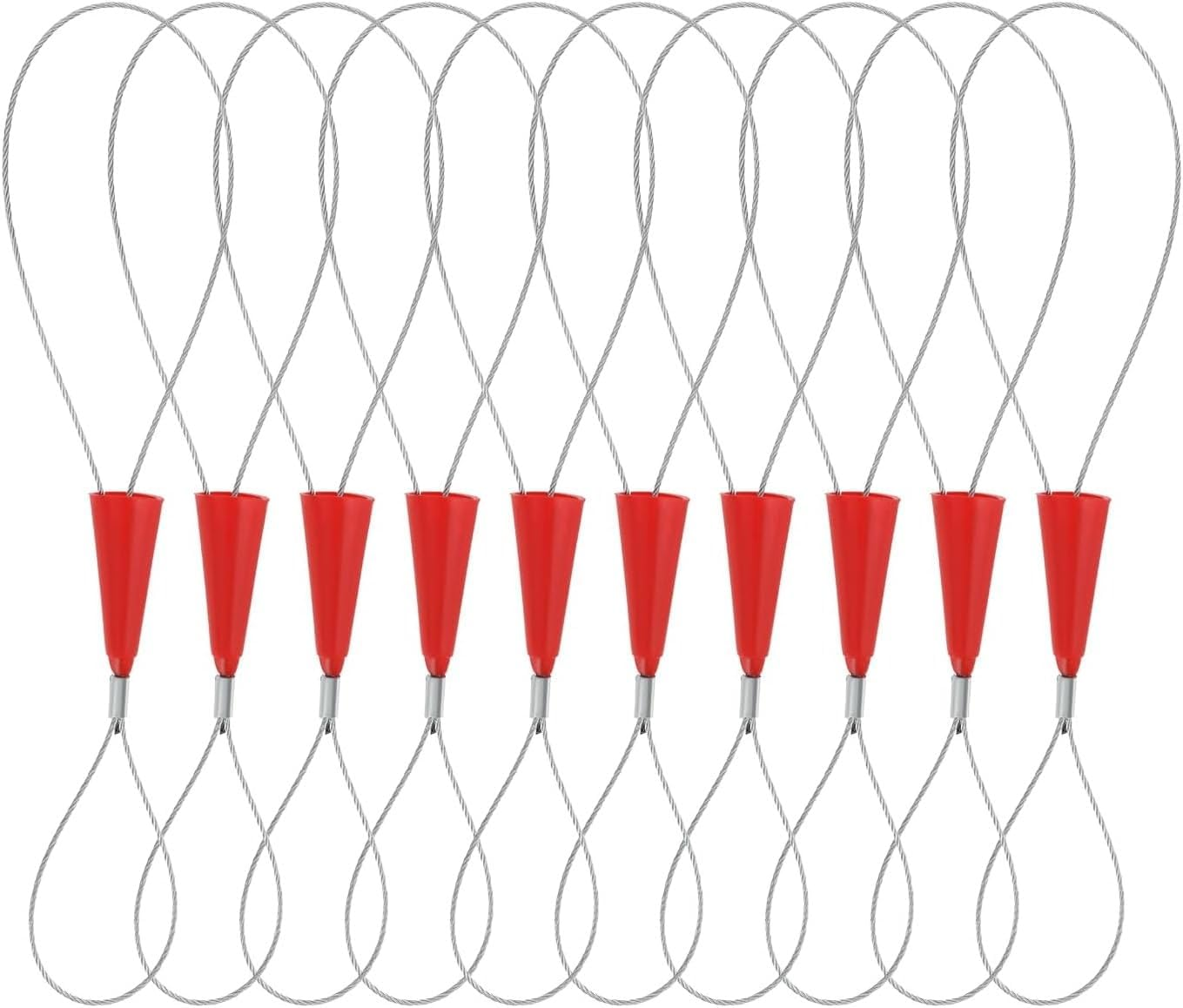 WADY 10PCS Cable Puller Adjustable Cabling Rods Fish Tape Kit Length 215Mm Electrician Threading Device Puller Tool Fish Tape Fastener for Fastening Cables (Red) image number 4