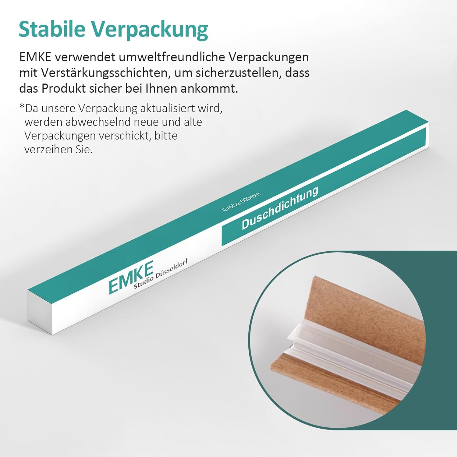 EMKE Shower Seal Replacement Seal Water Repellent Shower Screen Shower Cubicle Glass Door 4-6 Mm Glass 600 Mm image number 5