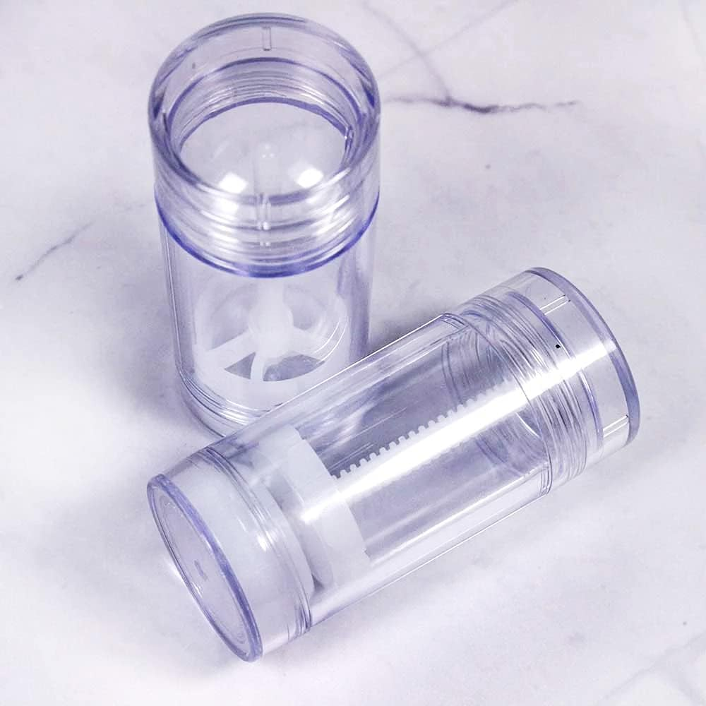 5 Packs Plastic Deodorant Containers,1 Oz /30Ml Empty Clear Cylinder (Bottom Refilling & Twist Up) Refillable Deodorant Tube Bottles Stick Container for Lip Balm,Lipstick, Clear, image number 4