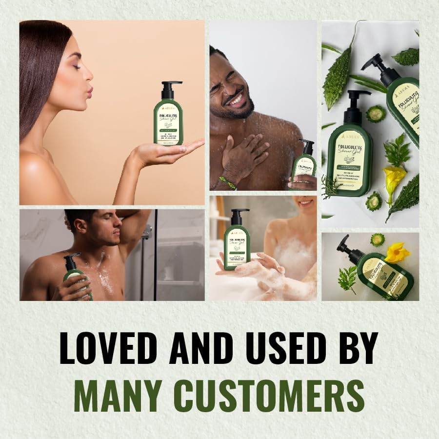 ABERA BHA Body Wash for Folliculitis & Body Acne &ndash; Wild Bitter Melon Extract, Exfoliating Shower Gel for Clear & Smooth Skin, 300Ml image number 5