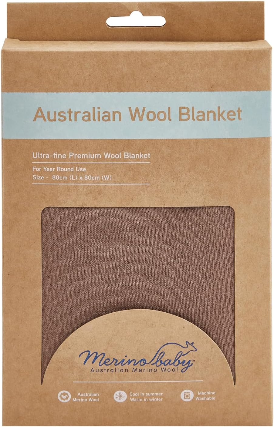 Australian Wool Blanket, Brown Marle image number 6