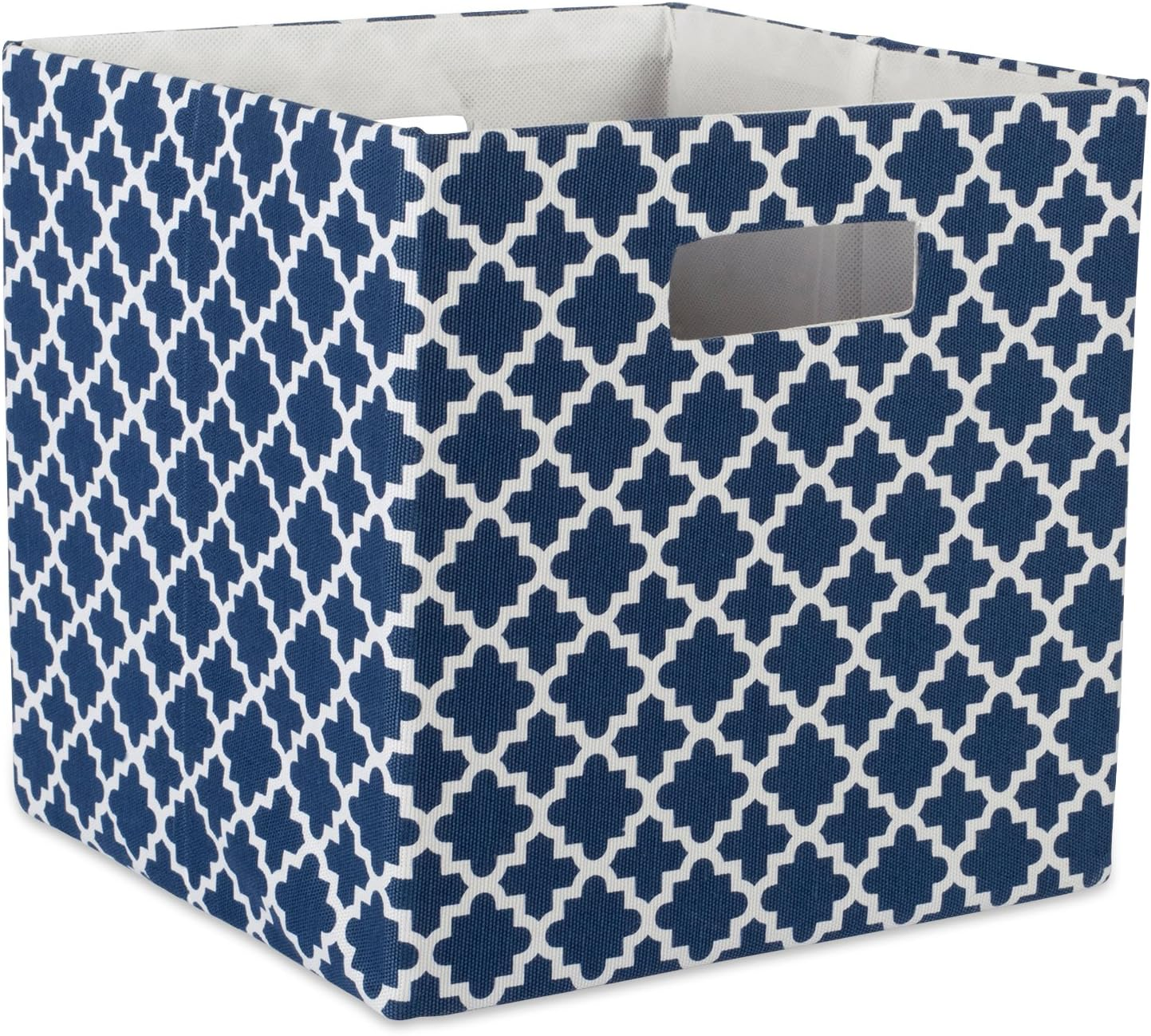 DII Hard Sided Collapsible Fabric Storage Container for Nursery, Offices, & Home Organization, (13X13X13) - Lattice Rust