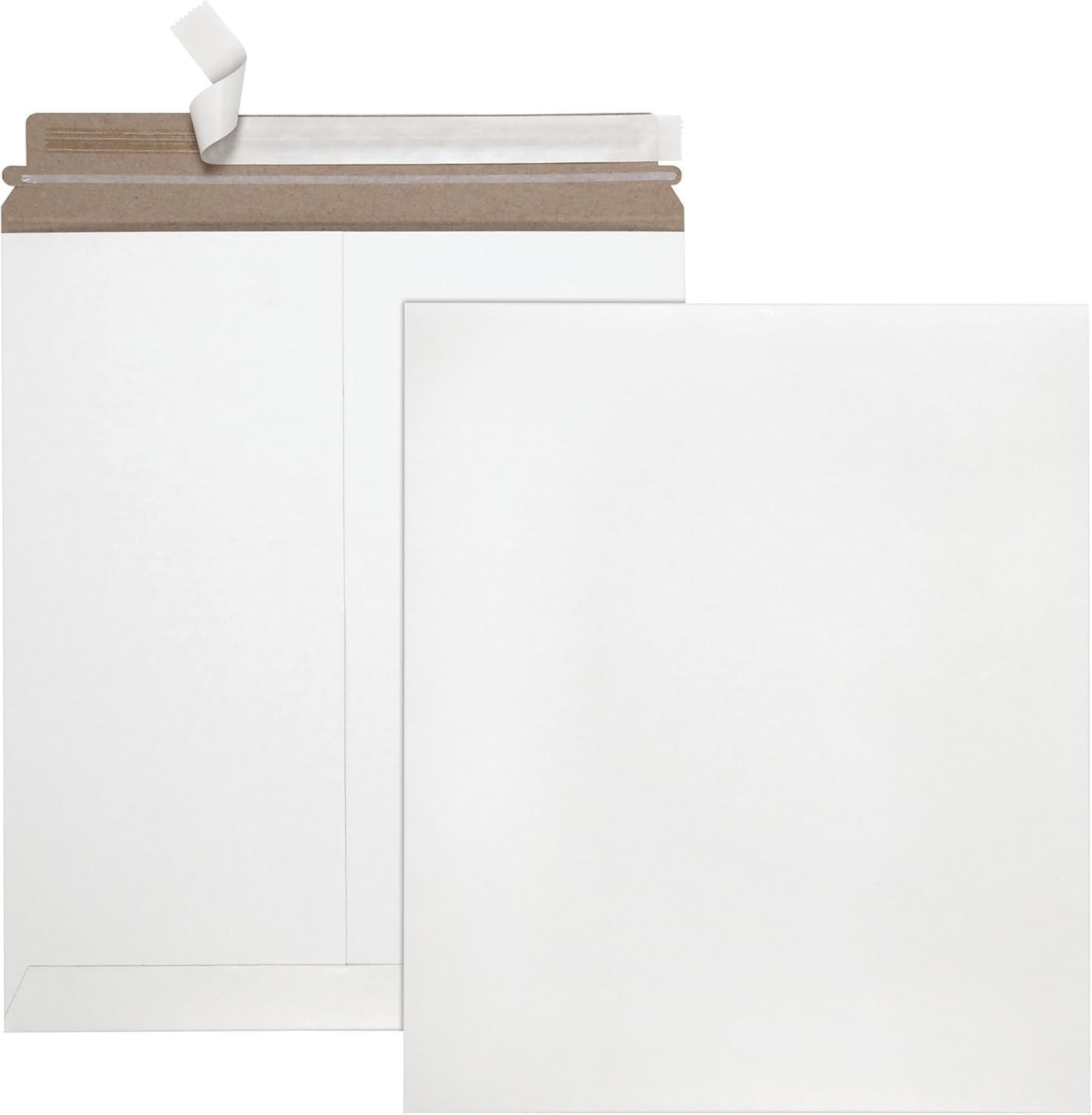 Quality Park 6 X 8 Photo Document Mailers, Redi-Strip Self Seal Closure, Rigid Stay Flat Mailer, White Recycled Fiberboard, 25 per Box (QUA64007) image number 3