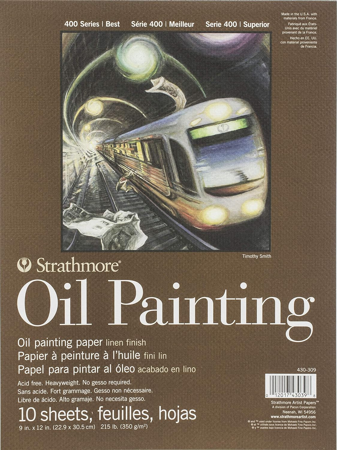 Strathmore 400 Series Oil Painting Pad 9"X12"-10 Sheets -62430309 image number 1