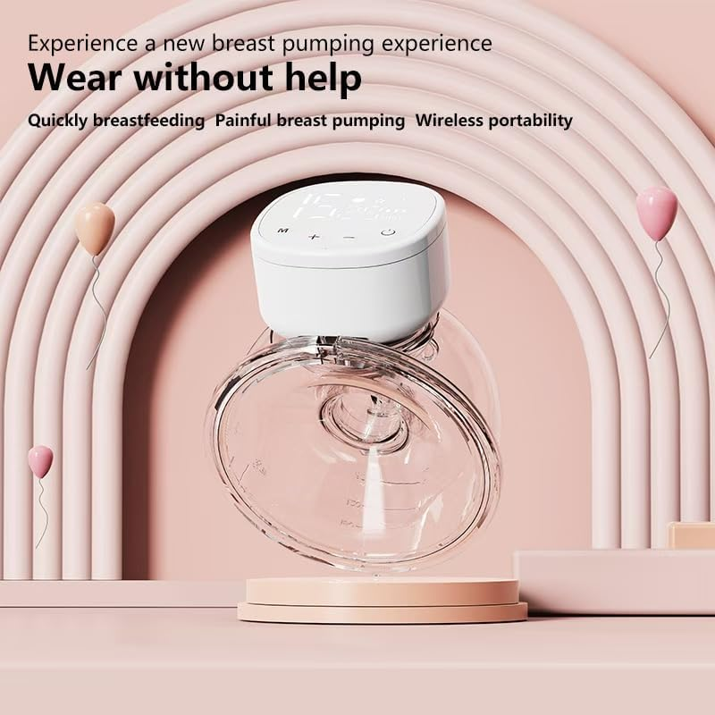 Breast Pump Hands-Free, Wearable & Portable Pump with Soft Doublefit Flange 24Mm, 3 Modes & 9 Levels Electric Breast Pump Portable for Easy Pumping, Smart Display (Pink, 2 Count) image number 2