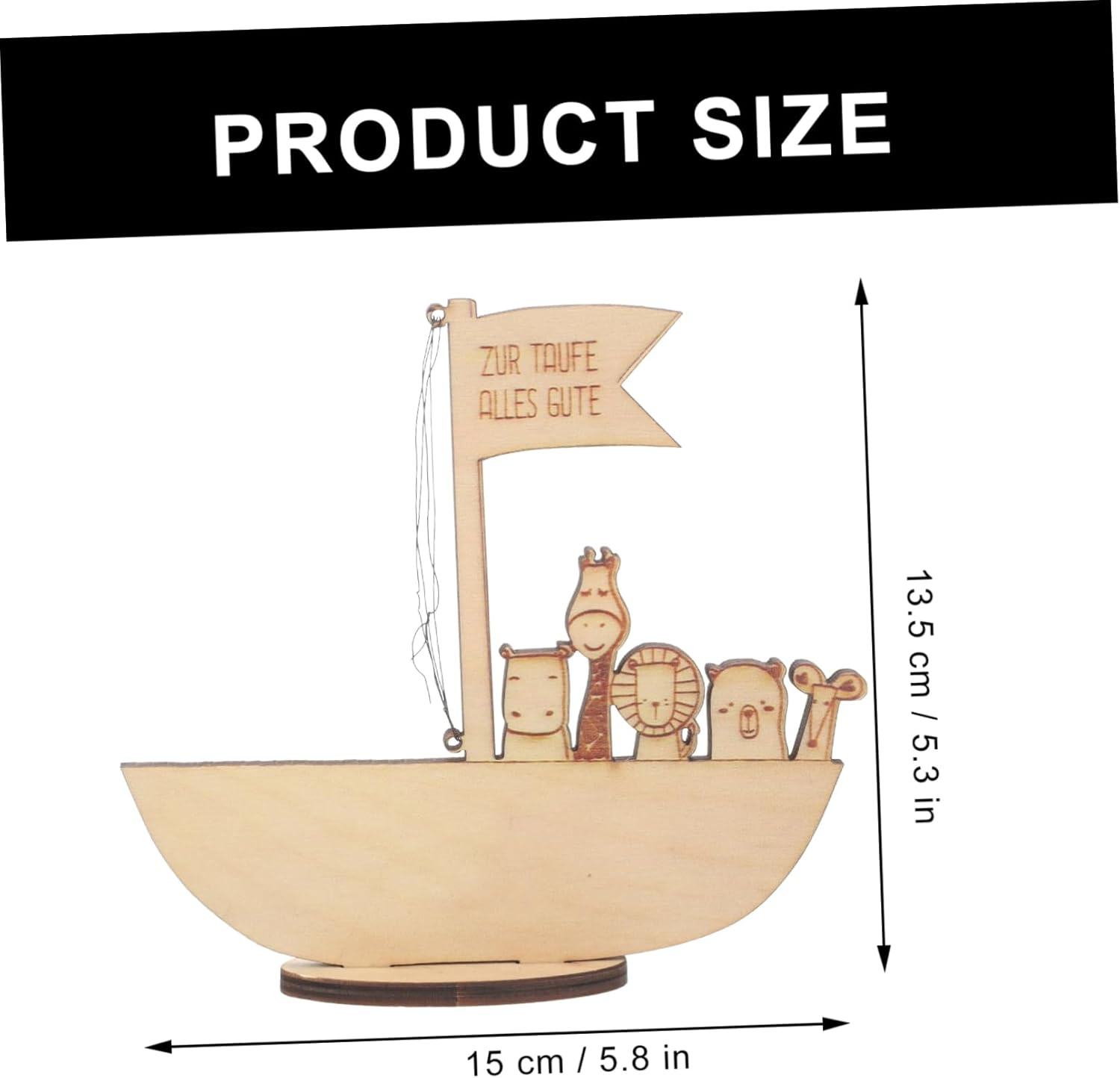 Custom Baptism Money Clip Ark Design Wood Baptism Favors for Boys Girls image number 5