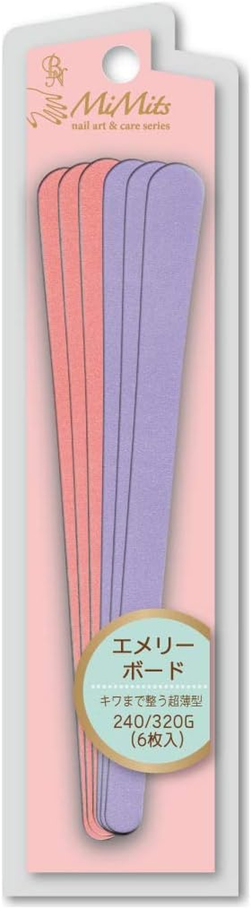 Mimits Emery Board MNG-08 Nail File, 6 Pieces (X1)