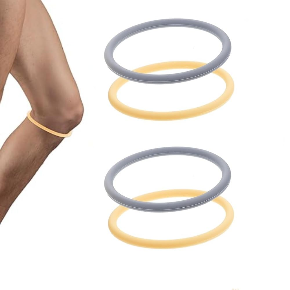 4Pcs Knee Strap Patella Tendon Support, Silicone Patella Fine Bands for Knee Pain Relief, Elastic Patellar Knee Brace Strap Fixed Knee Stabilizer Rings for Basketball Running Soccer Hiking Jumpers image number 2