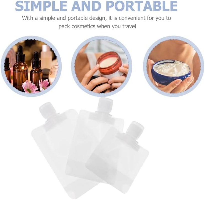 FRCOLOR 1Set Travel Refillable Squeeze Pouches Portable Fluid Packing Bags for Toiletries Leakproof Lotion Pouches with Funnels Labels for Outdoor Travel image number 6