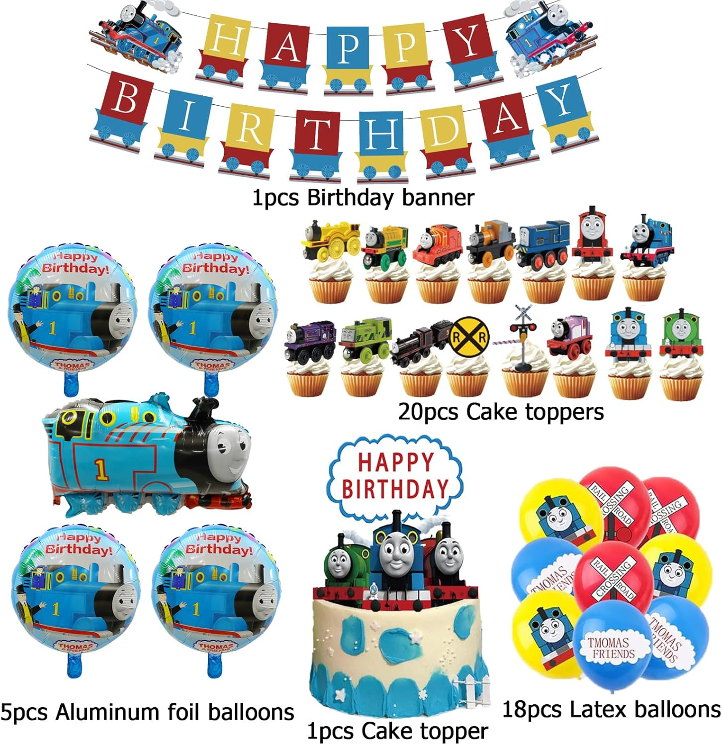 Thomas Locomotive Birthday Decoration Thomas Children'S Birthday Decoration Thomas Train Decoration Birthday Thomas Balloons Decoration Thomas Train Balloons Birthday Thomas Cake Decoration Thomas Birthday Banner image number 6