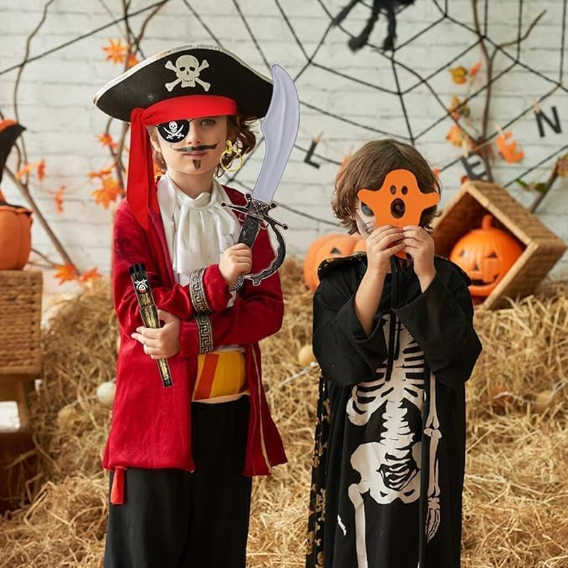 7 PCS Pirate Costume Accessories,Pirate Accessory Set for Halloween Parties or Role-Playing,Cosplay Accessories image number 5