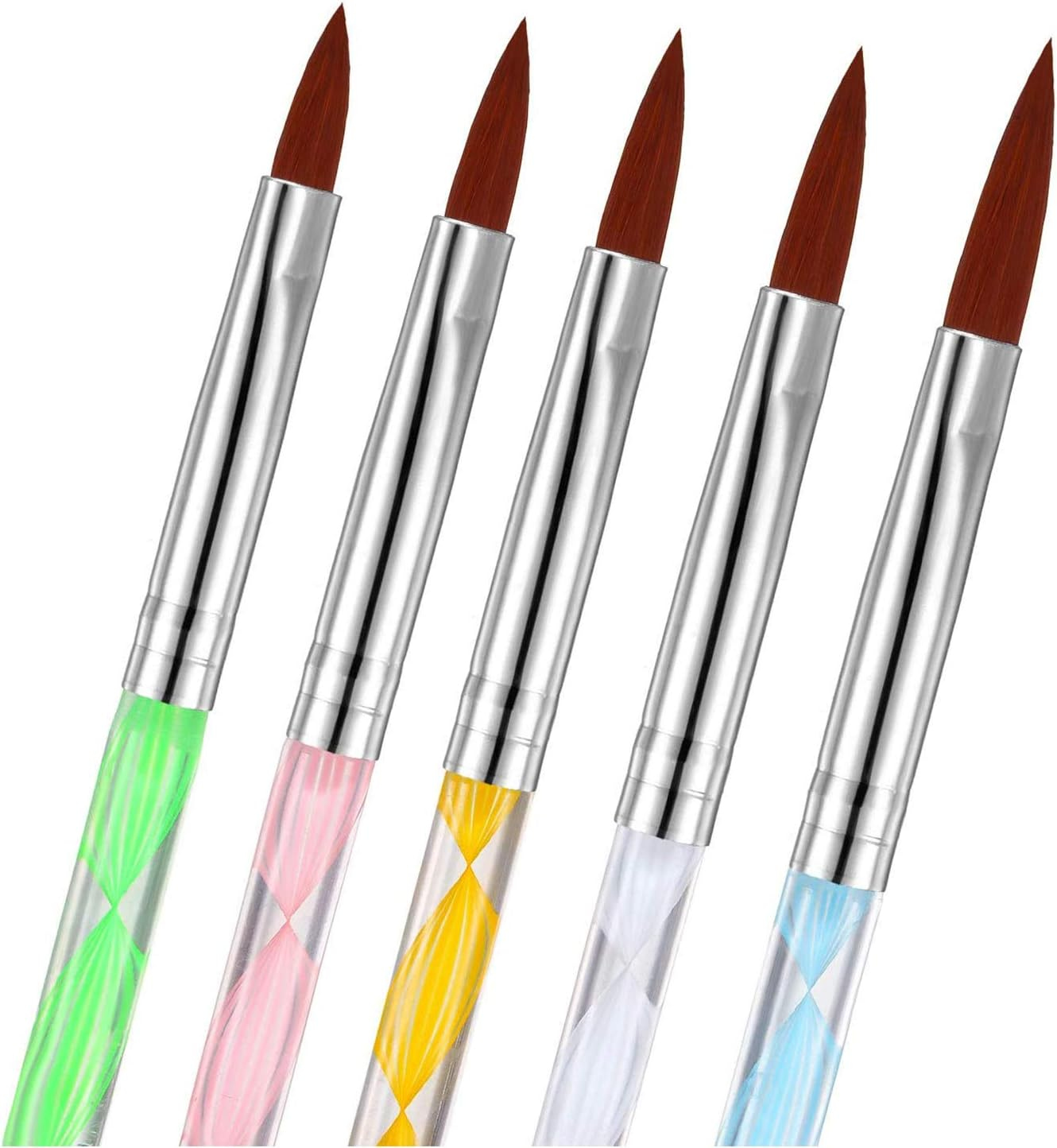 5 Pieces Nail Painting Brushes UV Nails Art Drawing Builder Pen Brush image number 1