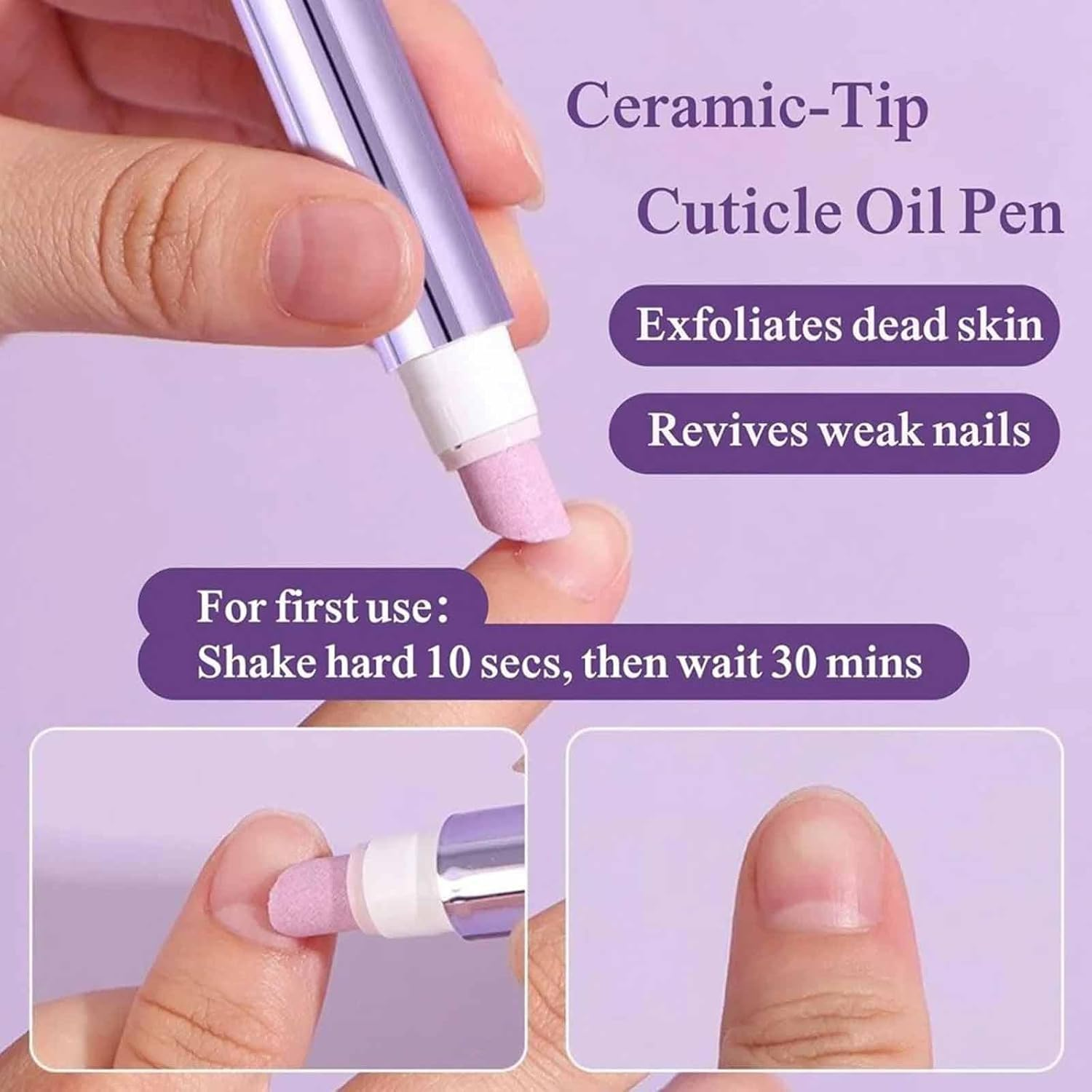 3-In-1 Nail Care Pen, Nail Essence Pen with Ceramic Tip, Cuticle Oil for Nails, Moisturize Strengthen Brighten for Hangnails, Dry & Damaged Nails (1) image number 6