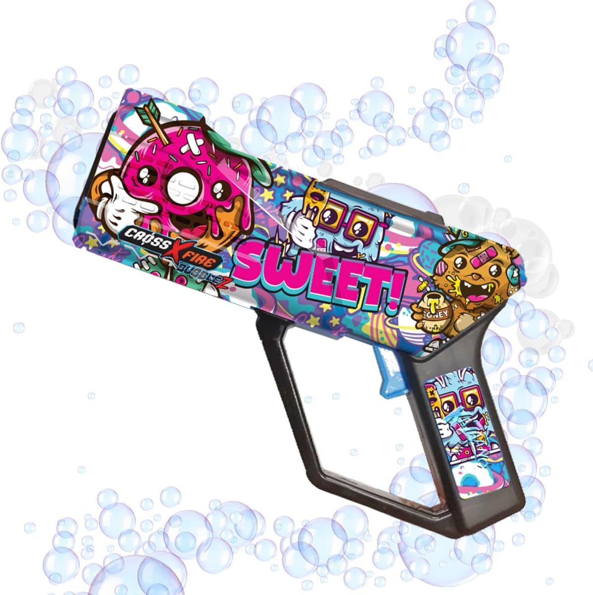 Kazaang Bubblez Bubble Gun - Kids Bubbles Gun with Large Capacity Tank - Battery Powered Automatic Bubble Blower Toy for Ages 3 and up - Monster Truck image number 3