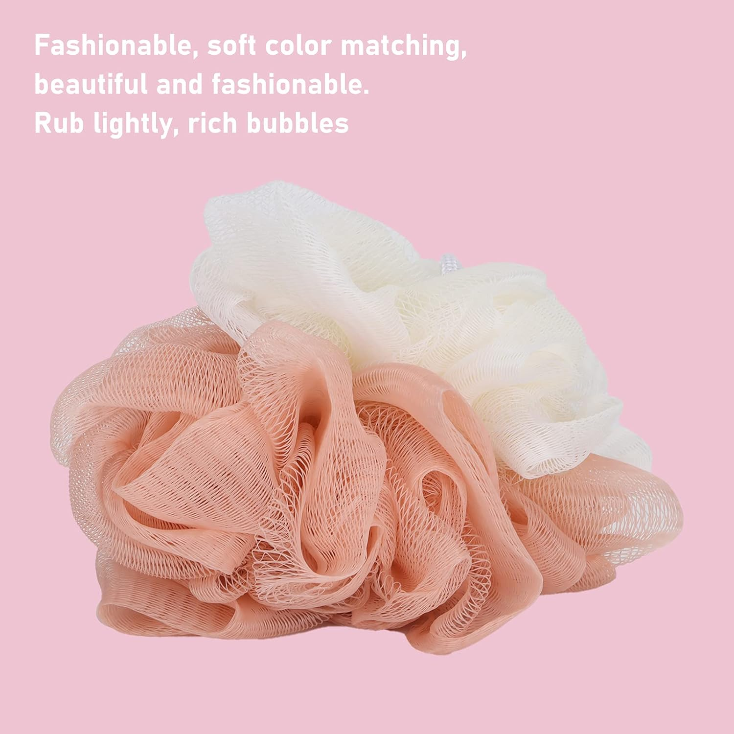 Bath Loofah, Bath Ball Mesh Bath Ball Loofah Sponge Shower Sponge Bath Scrubber for Girl for Bathroom image number 3