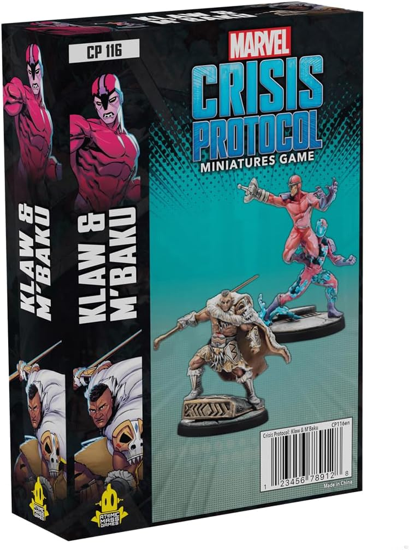 Atomic Mass Games Asmodee Marvel Crisis Protocol Klaw and M'Baku Miniatures Game image number 4
