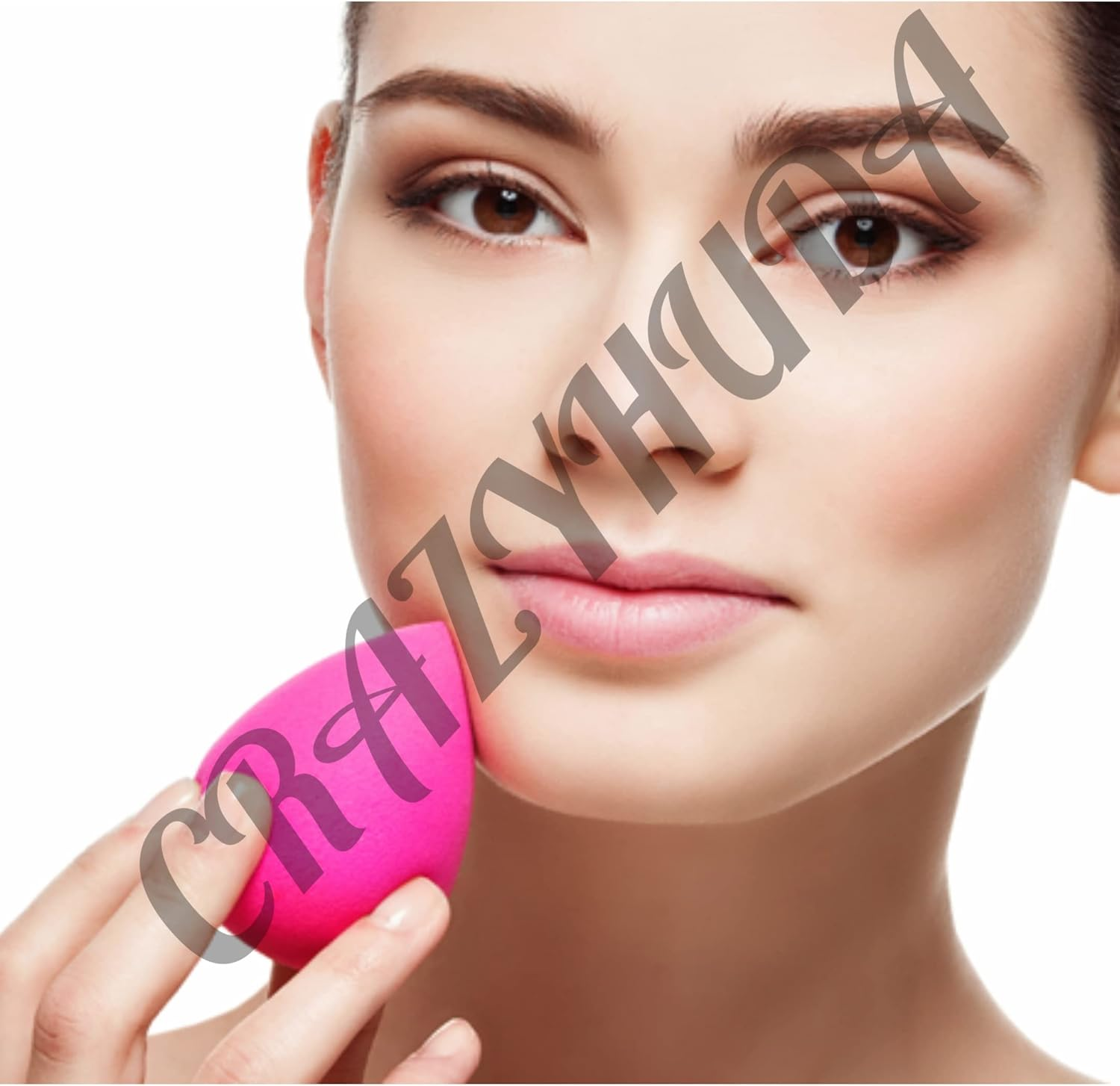 CRAZY HUDA Professional Waterproof Longlasting Foundation, Face Powder with Makeup Sponge Pack of 3 image number 1