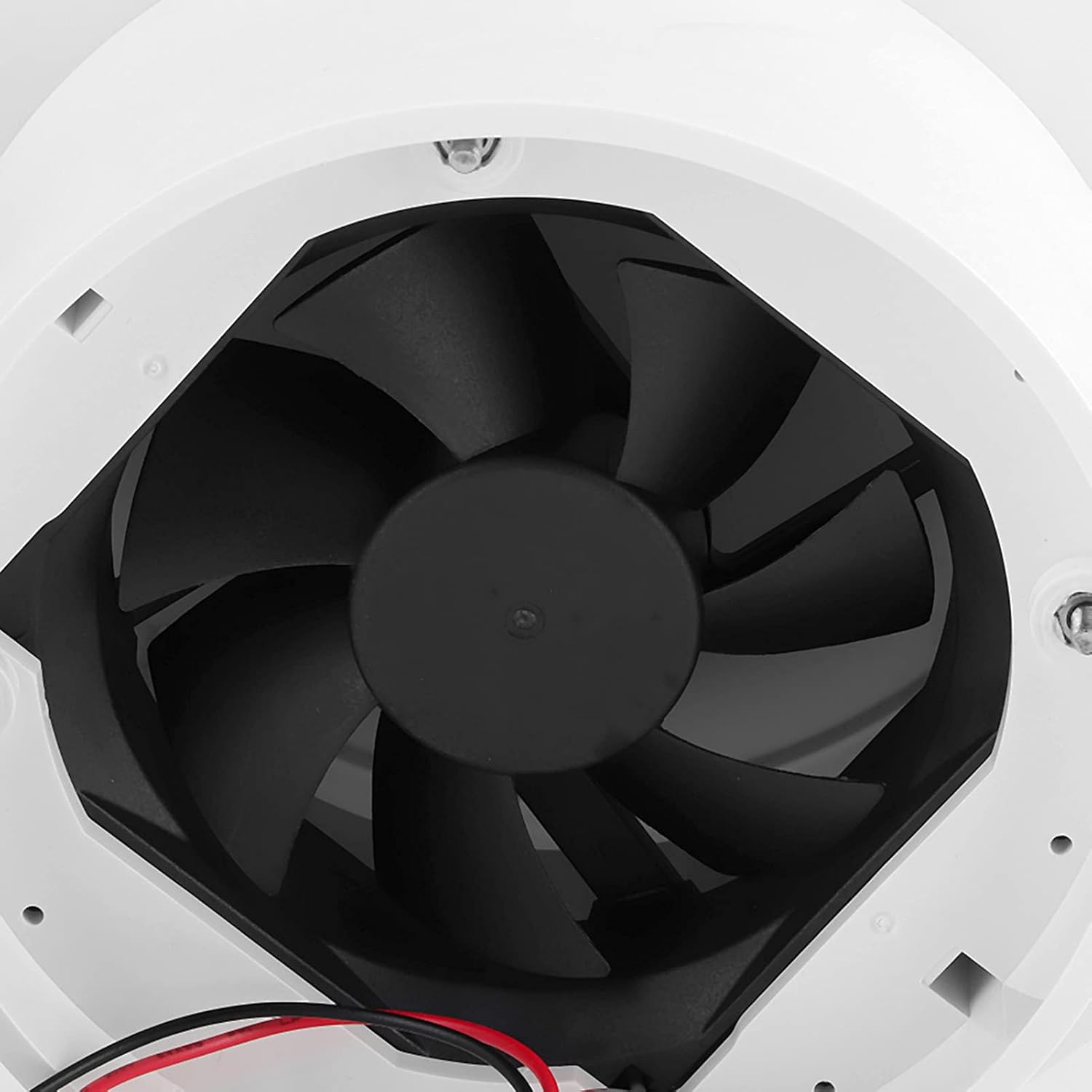 Qiilu Van Roof Exhaust Fan, 12V Powered round Vent Roof Vent Ventilation Mushroom Head Shape round Exhaust Outlet Vent with LED Light for Homes Trailer Travel