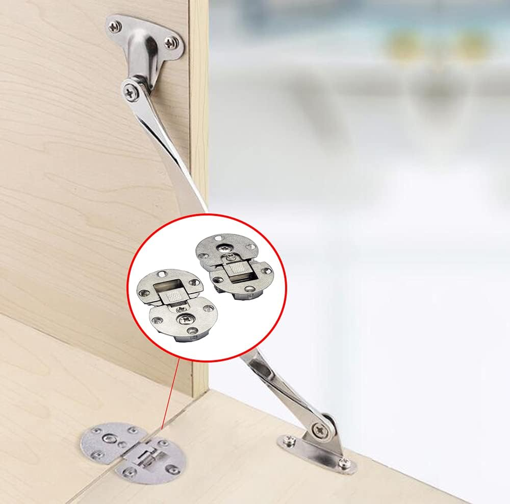 WANLIAN(2 Pieces)-90 Degree Page Turning Axis Adjustable Cabinet Door Concealed Hinge Special Table Drop down Hinge Flush Hinge image number 2