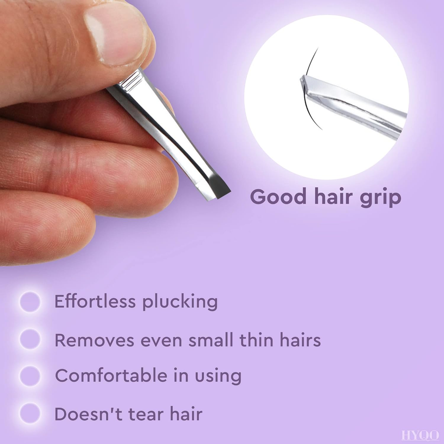 HUELE 12Pcs/Pack Stainless Steel Slanted Eyebrow Tweezers Metal Eyebrow Tweezers Trimmers image number 5