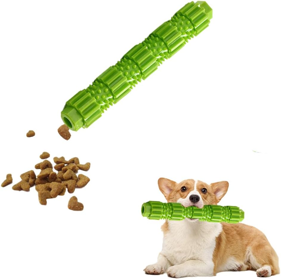 Dog Toy,Dog Chew Toy,Puppy Toy, Durable Chew-Resistant Rubber Stick for Aggressive Chewer, Teeth Cleaning and Slowing Feeding Toy for Dogs,An Exciting Gift for Your Pet(Green) image number 3