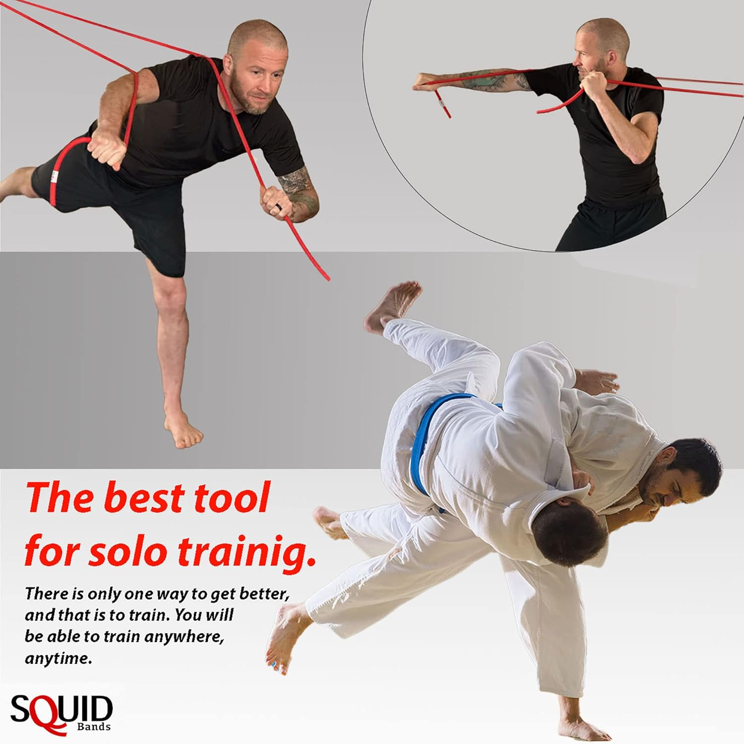 Wrestling, Jiu Jitsu, Judo, Grappling, MMA, Boxing, Muay Thai, Solo Training, Resistance Band image number 6